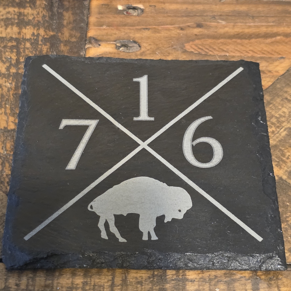 Buffalo Bills Slate Coasters - Multiple Designs - Set Of 4 - Picture 7 of 7